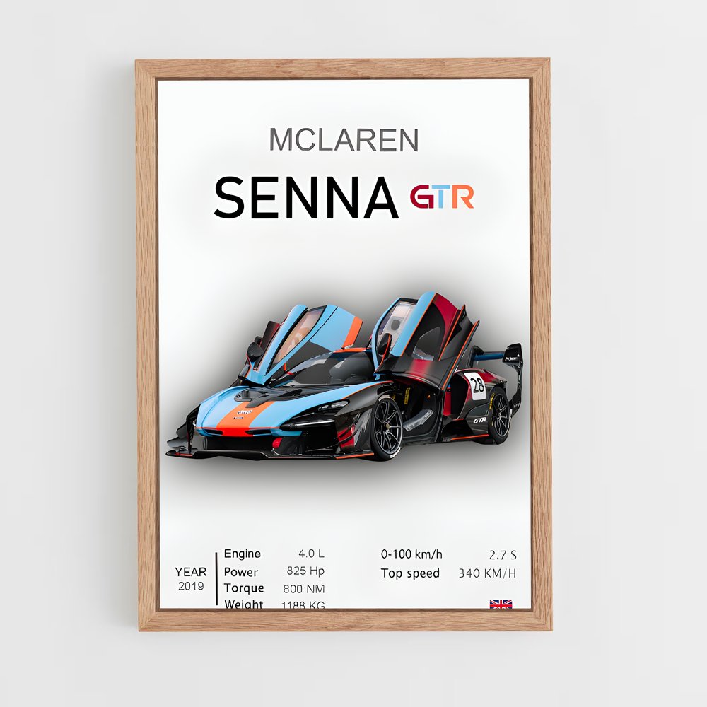 Poster Senna GTR spectaculaire – affiche Mclaren (vue 4)